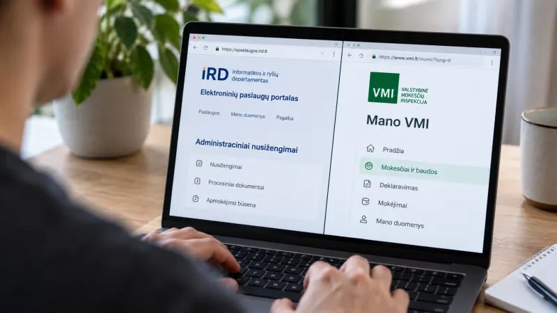 Kaip sužinoti, ar gavote baudą 2026 m.: kur tikrinti internetu
